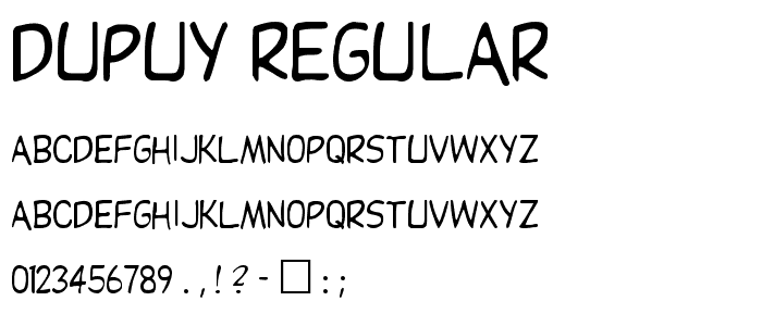 Dupuy Regular font